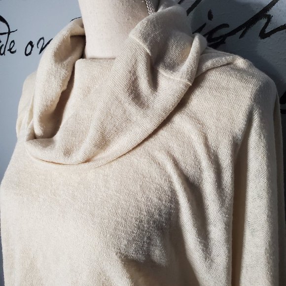 Lovely Day Cowl Neck Sweater with Split Open Back, Lg - Picture 3 of 6